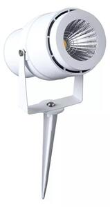 V-TAC 12W, fehér, földbe szúrható talajlámpa, IP65, zöld fénnyel - SKU 7549