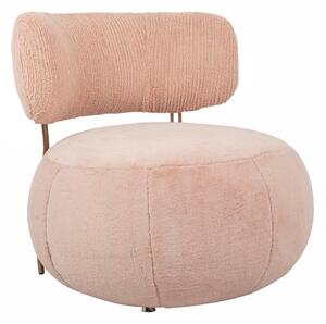 King Home Low Teddy Fotel Rózsaszín Plüss Kényelmes