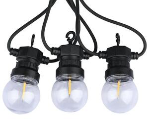 V-TAC LED party fényfüzér 5m 10db filament fényforrással, meleg fehér - SKU 212728