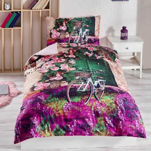 Violet Deluxe 3D pamut ágyneműhuzat