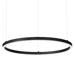 IDEAL LUX Ideal Lux LED lógó lámpa Oracle Slim Ø 90 cm fekete 3000 K, Fekete, Nappali / Étkező, Alumínium, Modern