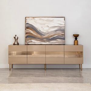Leon TV-állvány, bronz-arany, 180 cm
