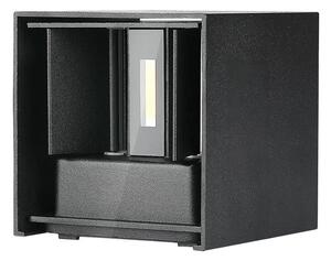 V-TAC 11W kültéri, fekete, szögletes, fali LED lámpa természetes fehér, 120 Lm/W - SKU 218530