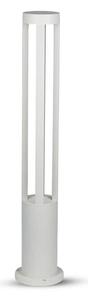 V-TAC 10W kültéri LED lámpa oszlop 80 cm, hideg fehér, fehér házzal - SKU 8327