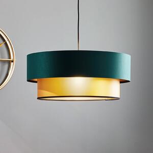 Maco Design Dorina függőlámpa, zöld/arany Ø 50cm, dimmelhető, Zöld, Nappali / Étkező, Műanyag, Modern