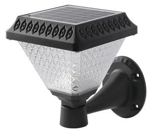 V-TAC napelemes LED fali lámpa, IP44, állítható fénnyel, fekete házzal és távirányítóval - SKU 93578