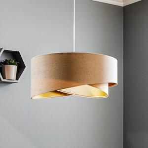 Maco Design Vivien lógó világítás, két színű, krém/arany, dimmelhető, Krém / borostyánsárga, Nappali / Étkező, Textil / szövet / selyem, Modern