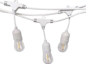 V-TAC 15m fehér party fényfüzér vízálló E27 foglalattal LED égőhöz - SKU 7699