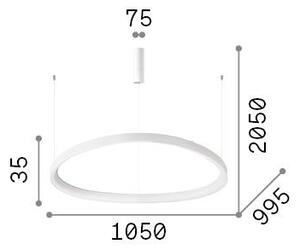 GEMINI LED függőlámpa, sárgaréz, 105 × 99,5 cm, 2700K