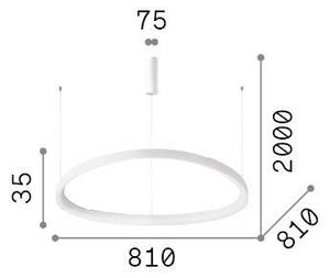 GEMINI LED függőlámpa, fehér, Ø81 cm, 2700K