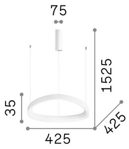 GEMINI LED függőlámpa, fekete, Ø42 cm, 4000K