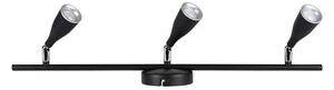 V-TAC háromfejű 13.5W beltéri fekete fali LED lámpa, meleg fehér, 90 Lm/W - SKU 218271