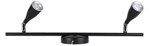 V-TAC kétfejű 9W beltéri fekete fali LED lámpa, természetes fehér, 90 Lm/W - SKU 218269