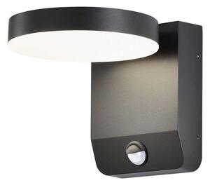 V-TAC kültéri 17W LED lámpa, mozgásérzékelővel, kerek forgatható fej, fekete, meleg fehér - SKU 2956