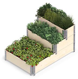 LEGI háromszintes magaságyás 0,8 × 1,2 m, fa