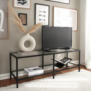 TV-állvány, fekete, 130 cm