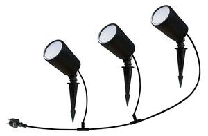 V-TAC okos földbe szúrható LED talajlámpa szett, 3x7W, IP65, RGB+CCT - SKU 3015
