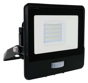 V-TAC okos beépített mozgásérzékelős LED reflektor 10W CCT, fekete házzal - SKU 3027
