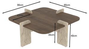 Poalla - Walnut, Travertine
