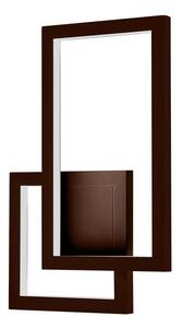 V-TAC kettős négyszög 20W Corten barna fali lámpa, IP20, meleg fehér, 120 Lm/W - SKU 6840