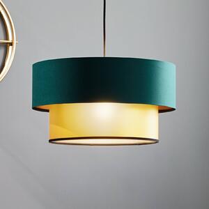Maco Design Dorina függőlámpa, zöld/arany Ø 40cm, dimmelhető, Zöld, Nappali / Étkező, Műanyag, Modern