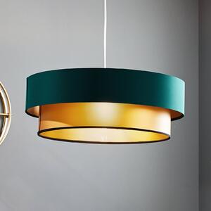 Maco Design Dorina függőlámpa, zöld/arany Ø 60cm, dimmelhető, Zöld, Nappali / Étkező, Műanyag, Modern