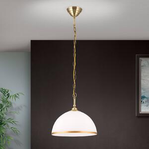 ORION Old Lamp lámpa láncfelfüggesztés, egy izzós, dimmelhető, Sárgaréz / arany, Nappali / Étkező, Üveg, Antik