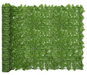 VidaXL zöld leveles belátás elleni erkélyparaván 300 x 150 cm