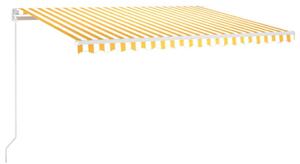 VidaXL sárga és fehér automata napellenző 450 x 300 cm