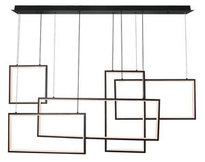 V-TAC "Squares" dimmelhető 45W Designer csillár, fekete házzal, meleg fehér - SKU 15344