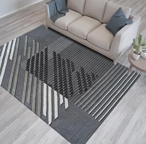 Designer szőnyeg csíkokkal szürke Szélesség: 200 cm | Hosszúság: 290 cm