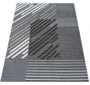 Designer szőnyeg csíkokkal szürke Szélesség: 120 cm | Hosszúság: 170 cm