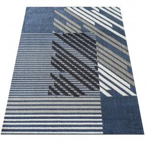Designer szőnyeg csíkokkal kék Szélesség: 80 cm | Hosszúság: 150 cm