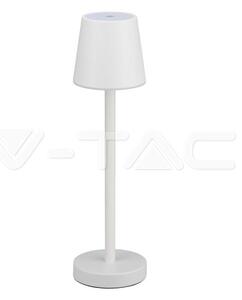 V-TAC 3W fehér, érintéssel vezérelhető akkumulátoros LED lámpa, meleg fehér - SKU 10191
