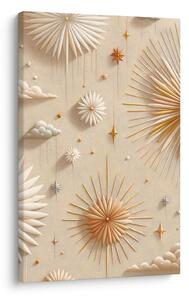Kép nap és csillagok a felhők között