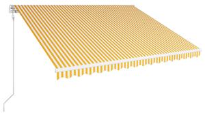 VidaXL sárga és fehér automata napellenző 400 x 300 cm