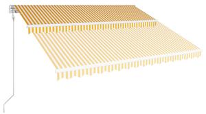 VidaXL sárga és fehér automata napellenző 400 x 300 cm