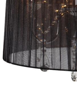 Króm csillár fekete 50 cm 5 lámpákkal - Ann-Kathrin
