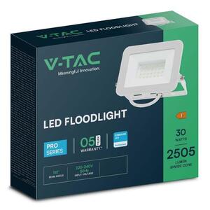 V-TAC SP-széria LED reflektor 30W hideg fehér, fehér ház - SKU 10025
