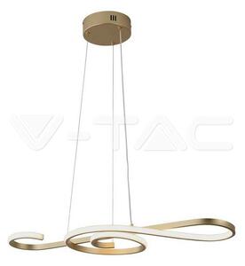 V-TAC 18W Arany színű violinkulcs csillár, meleg fehér, 125 Lm/W - SKU 8021