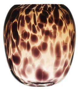 Üveg váza barna, 20 cm – LEOPARD