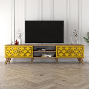 Class TV-állvány, dió-sárga, 180 cm – TR845HCT3008