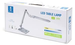 LED asztali lámpa lakk fehér 9W érintős-fényerő és színhőmérséklet szabályzós