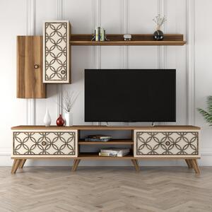 Class TV-állvány, dió-krém, 180 cm – TR845HCT3016