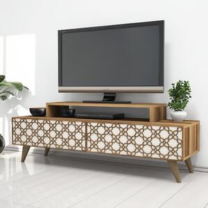 City TV-állvány, dió-krém, 140 cm