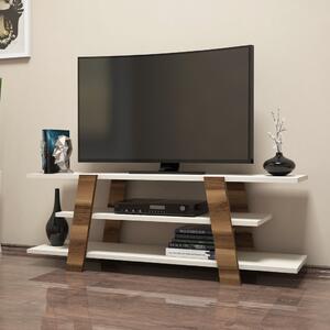 Flower TV-állvány, dió-krém, 120 cm