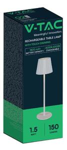 V-TAC 1.5W fehér, érintéssel vezérelhető akkumulátoros LED lámpa, CCT - SKU 10326