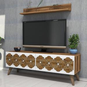 Nisan TV-állvány, dió, 120 cm