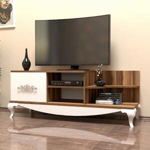 Sultan TV-állvány, dió-fehér, 130 cm