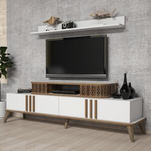 Eylül TV-állvány, fehér, 168 cm
